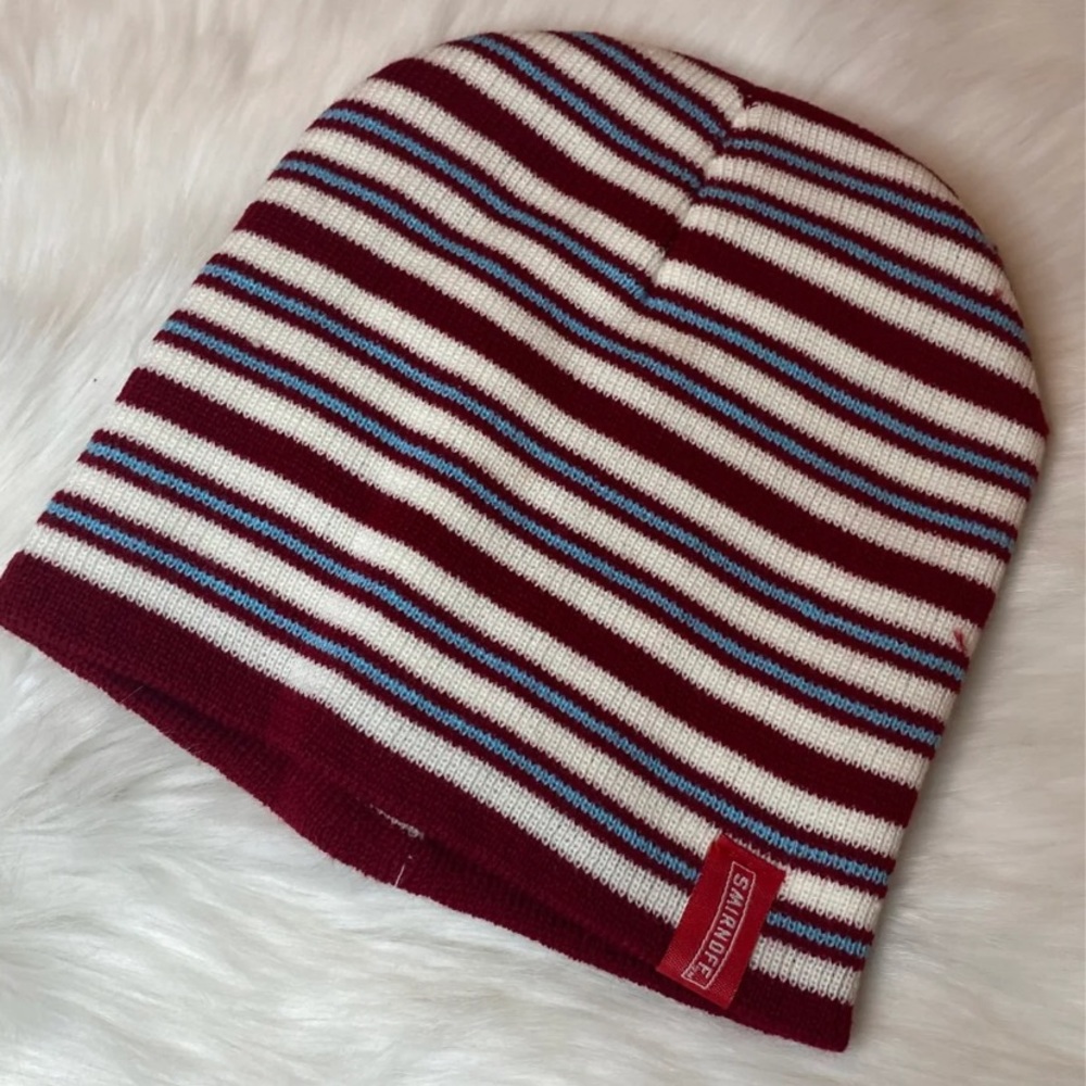 Smirnoff Red, White & Blue Striped Winter Beanie | Hat